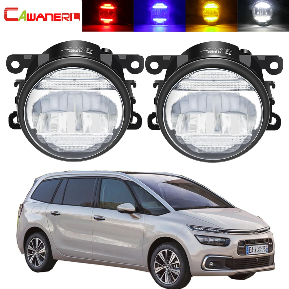 

Противотуманные фары 2 в 1, дневные ходовые огни для Citroen C4 Picasso Hatchback Coupe 2004-2015, Автомобильные светодиодные противотуманные фары в сборе DRL H11 12 В