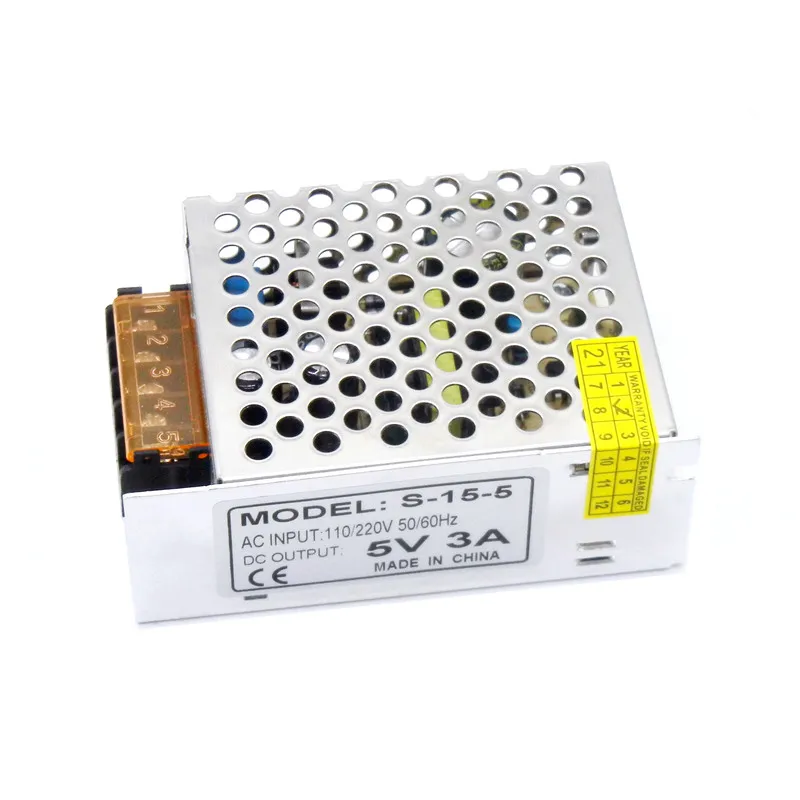DC 5V 3A 4A 5A Regulated Switching Power Supply 15W 20W 25W AC DC SMPS Input AC110V 220V Universal For Led Display Light view 6