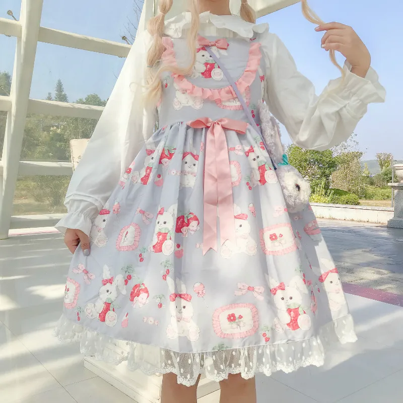 Prinzessin Lolita Süße JSK vintage Kawaii Prinzessin Lolita Kleid bowknot viktorianischen kleid kawaii mädchen gothic lolita loli cosplay