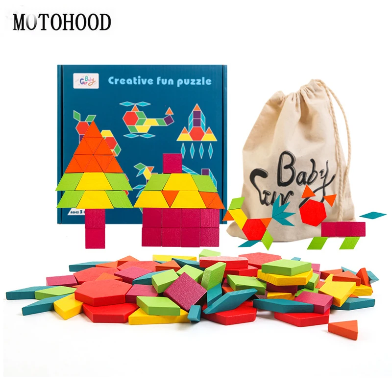 

MOTOHOOD Baby 3D Wooden Puzzle Educational Toys Early Learning Cognition Kids Blocks Animal Intelligence Puzzle