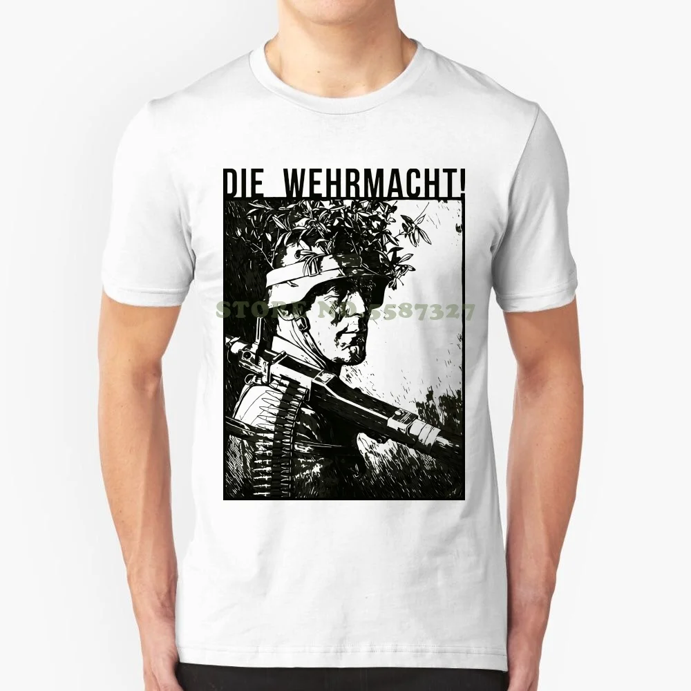 Die Wehrmacht-Camiseta informal de verano con estampado de Heer Soldaten infaniterie Division Stahlhelm