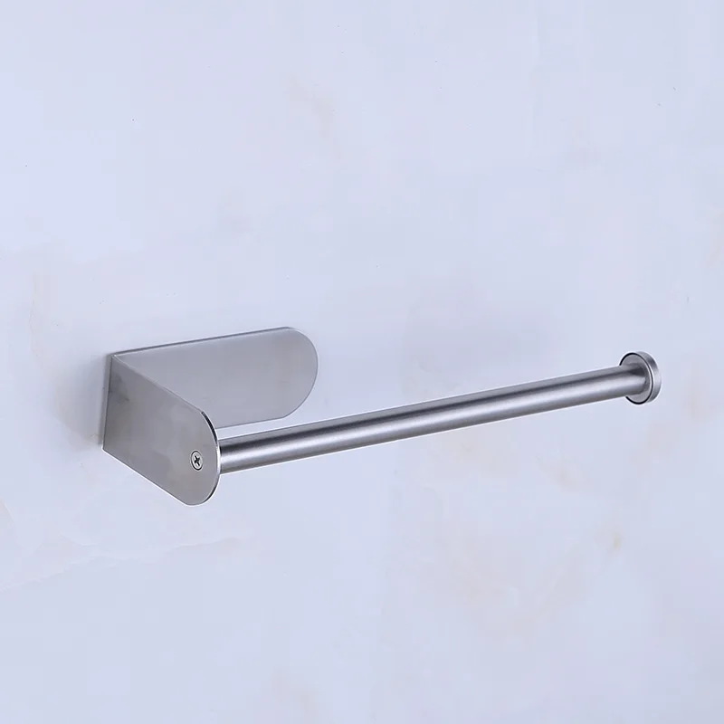 

304 Stainless Steel Paper Holder Free Punch Bathroom Towel Rack