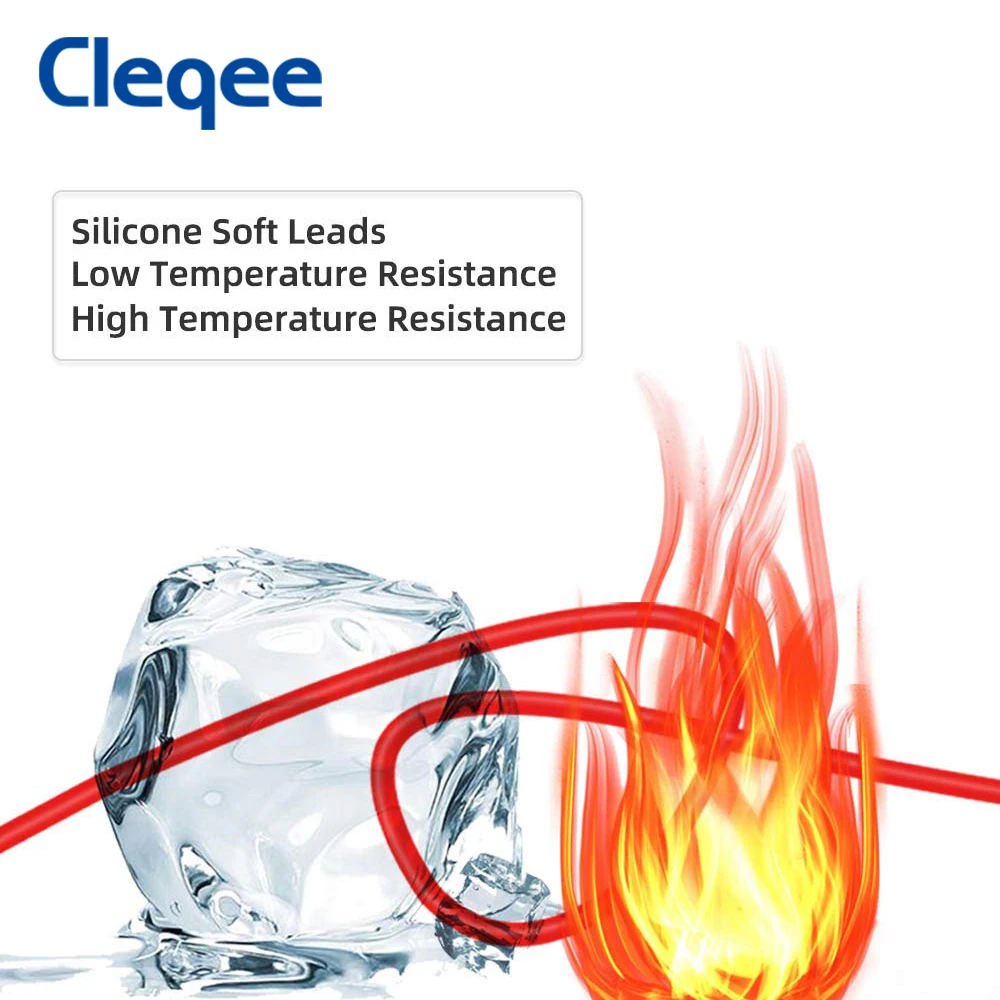 Cleqee P1505B 1000V/10A 150Cm Đa Năng Đôi Bọc Silicon Sắc Nét Kim Đồng Hồ Vạn Năng Đo Chì Kiểm Tra Cho vạn Năng Kỹ Thuật Số