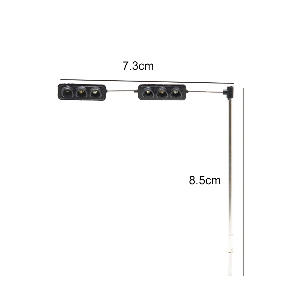 Lot De 5 Feux De Signalisation Ferroviaire HO – LED 3V/12V, 8,3 Cm, Pour Trains Miniatures, Paysages, Bâtiments