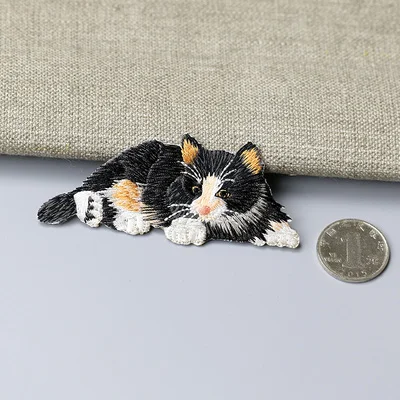 Große Qualität Gestickte Nette Katze Patches für Baby Hut Tasche DIY Patch Mit Kleber Kleber Eisen Auf Patch Reparatur Aufkleber – Detail 9