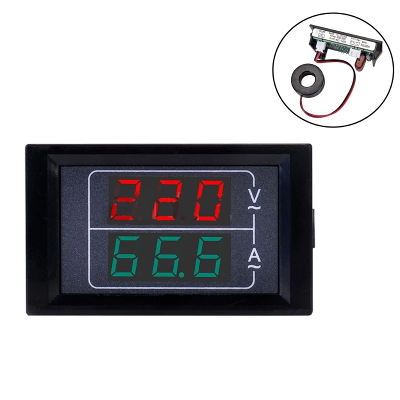 Y4QC Mini Digital Voltmeter Ammeter AC50-500/0-600v LED Display Volt Voltage Current Meter Panel Amp Volt Gauge