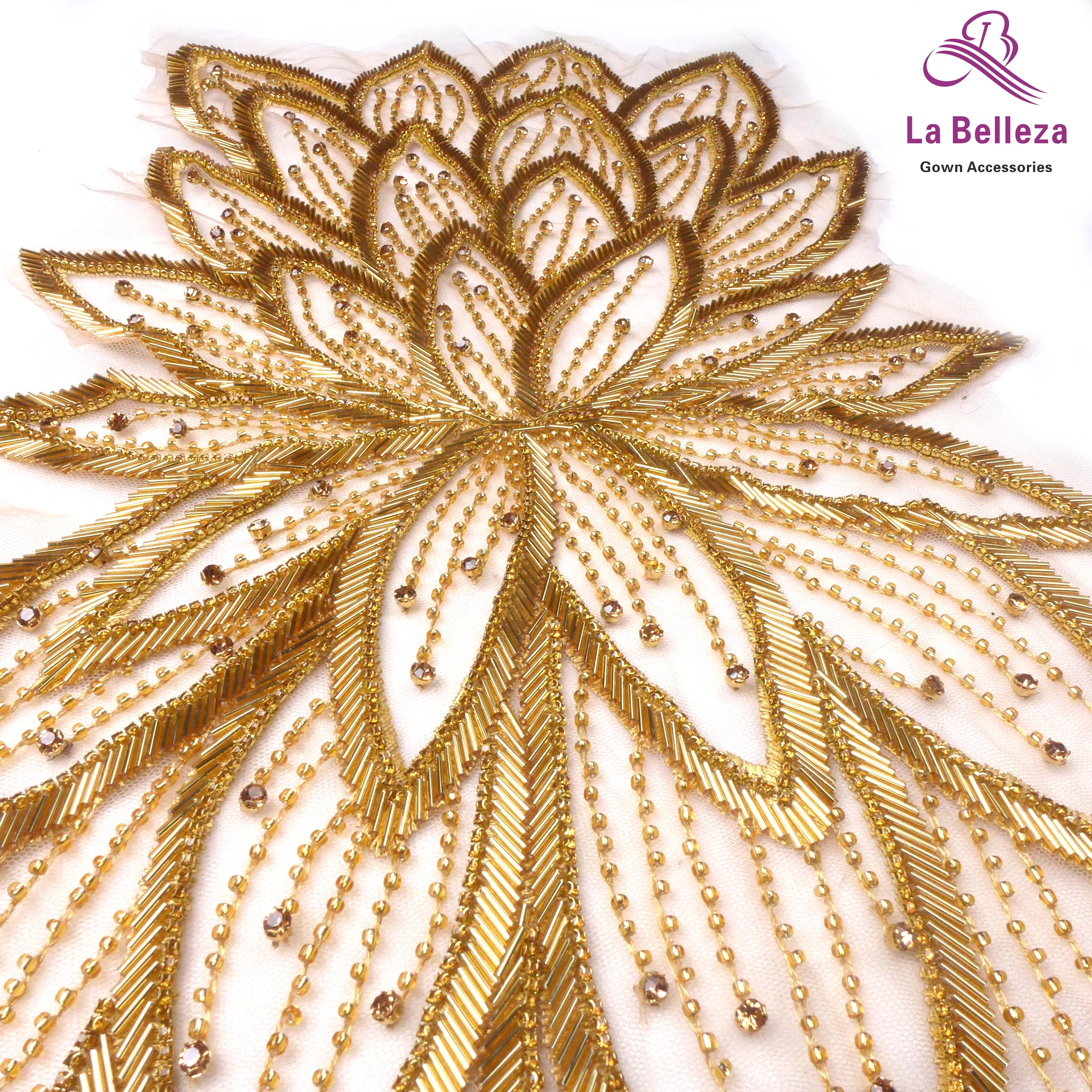 1 piece New fashion gold/silver/black beads patch for Sewing decoration dress/fashion design