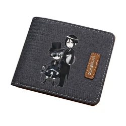 Anime Black Butler cosplay portafoglio studente portamonete portamonete uomo donna stampa corta portafoglio Carteira borsa per adolescenti