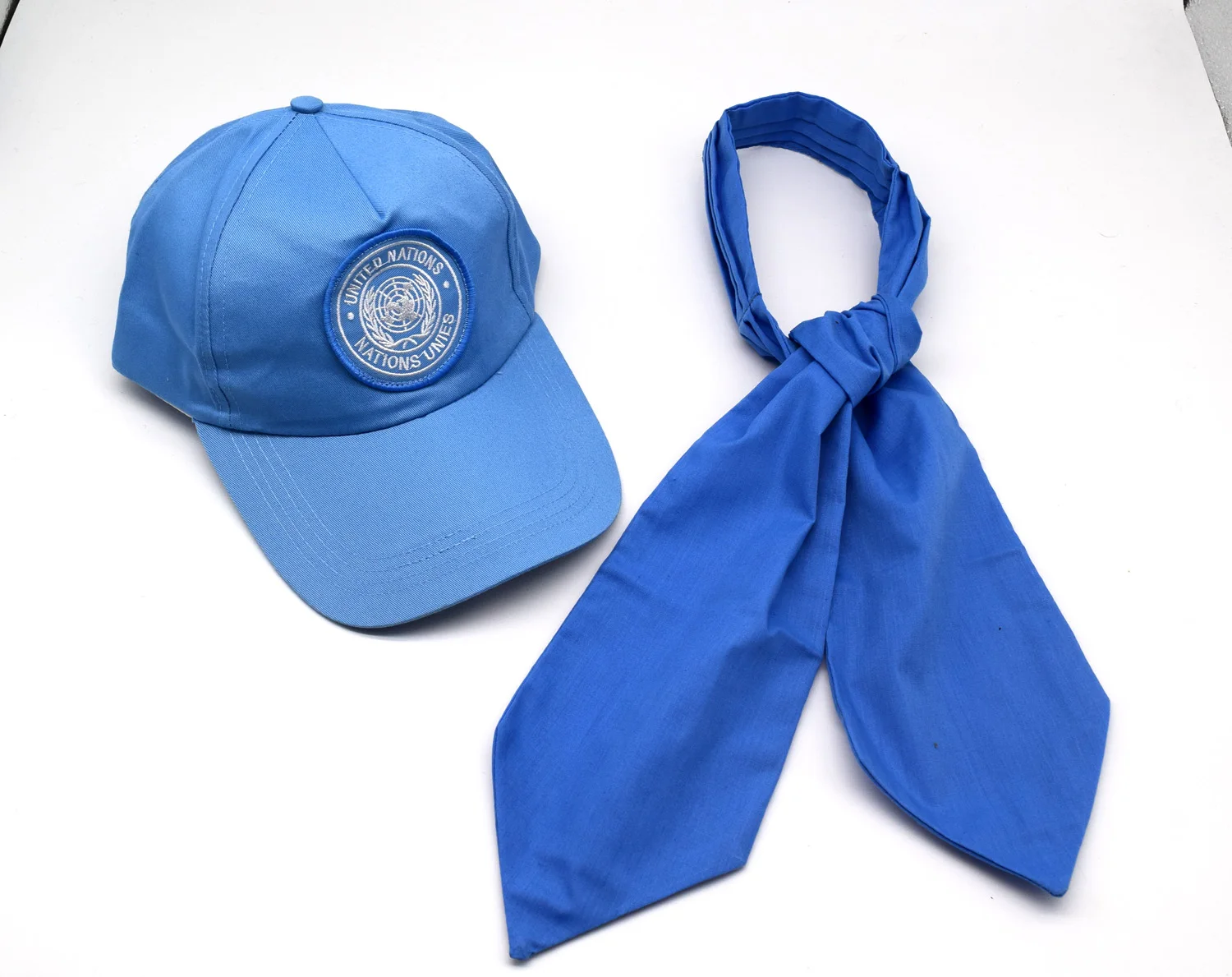 

UN United Nations Peacekeeping Forces Blue Baseball Cap W UN Tie Hat