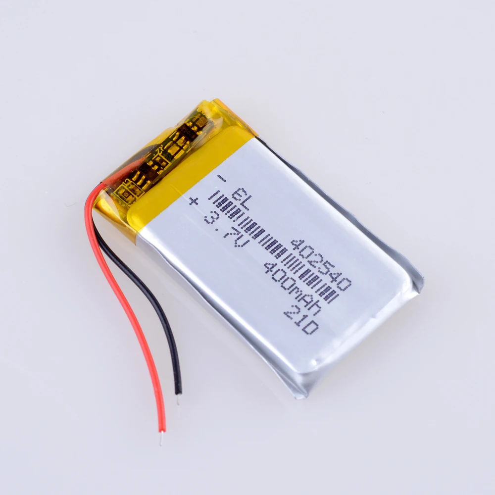 3.7V 400mAh 402540   แบตเตอรี่ลิเธียมลิเธียมไอออนโพลีเมอร์แบบชาร์จไฟได้