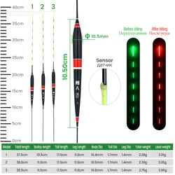 DNDYUJU 1 sztuk inteligentny Fishing Float sygnalizator brań przynęta na ryby LED Light zmienia kolor automatyczna noc elektroniczna zmiana bez baterii