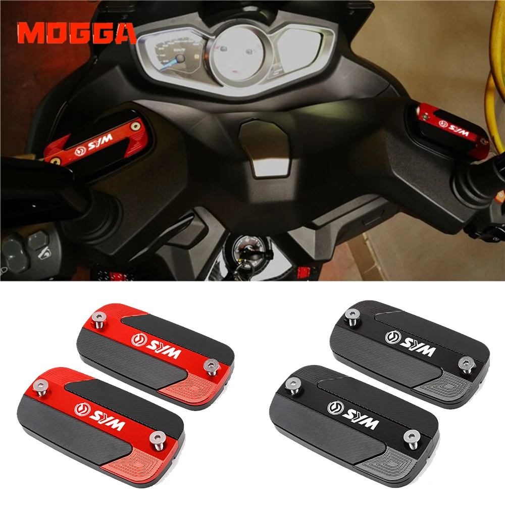 

For SYM T2 T3 MAXSYM 400 400i 600 600i Motorcycle CNC High quality Front Brake Fluid Fuel Reservoir Cap Cover With Logo SYM