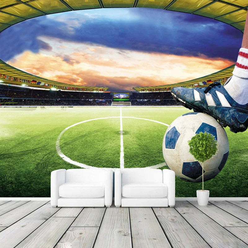 Custom Wallpaper Murals Modern 3D Non-woven Green Soccer Field Large Mural Study Living Room Bedroom Background Photo Wall paper