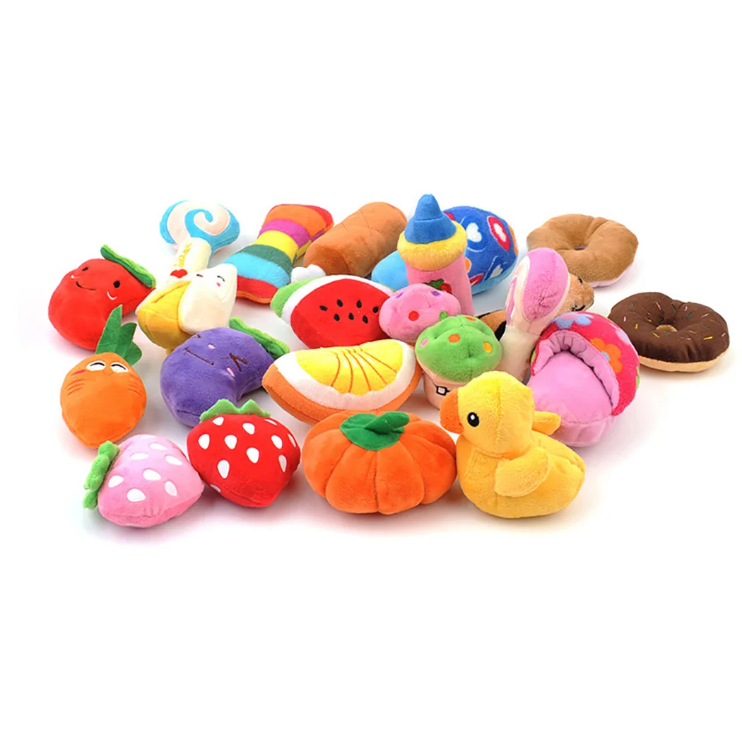 Soft Fleece Dog Interective Squeak Sound Dog Toys Dog Toy Bite Resistant Funny Cartoon Dog Squeaky Toy Plush Toy Pet Toy