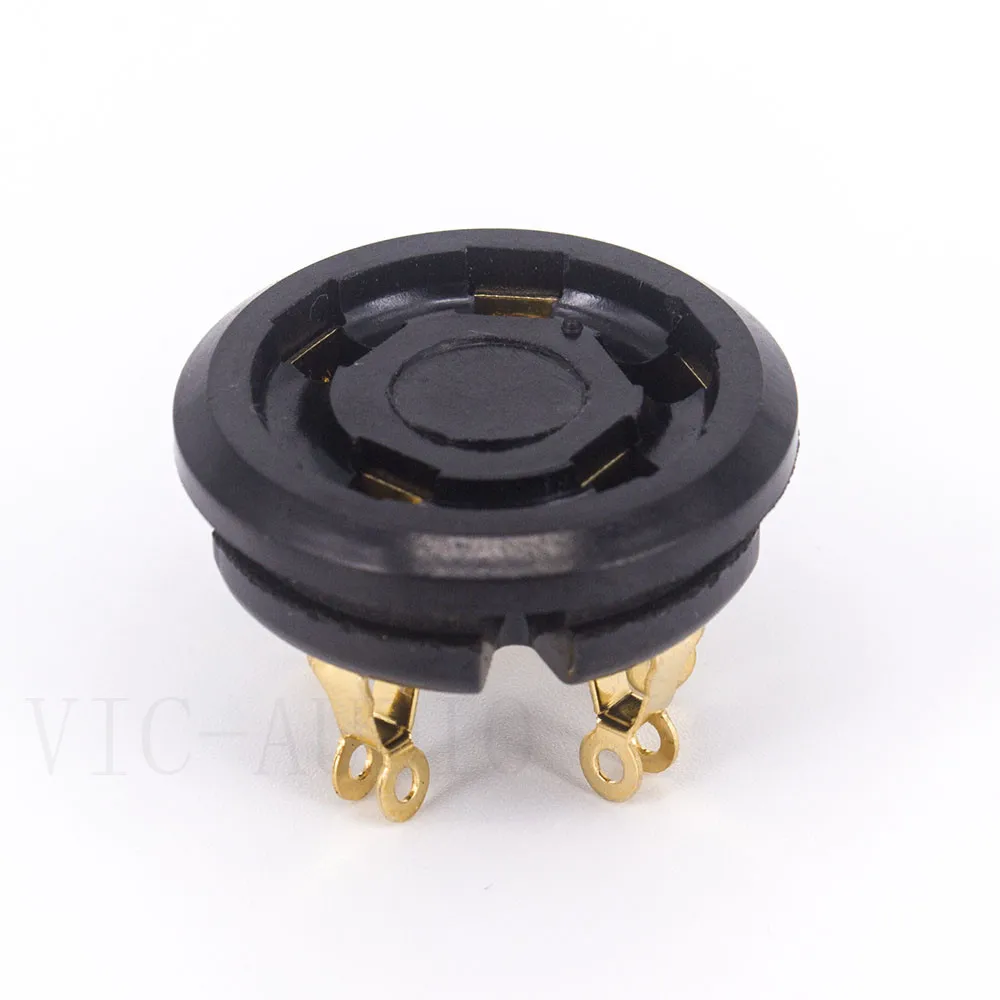 2 шт., 5 контактов, бакелитовая трубка с золотым покрытием для 807 FU7 24 37 45 FD422 807, вакуумный трубчатый усилитель, DIY аудио HIFI