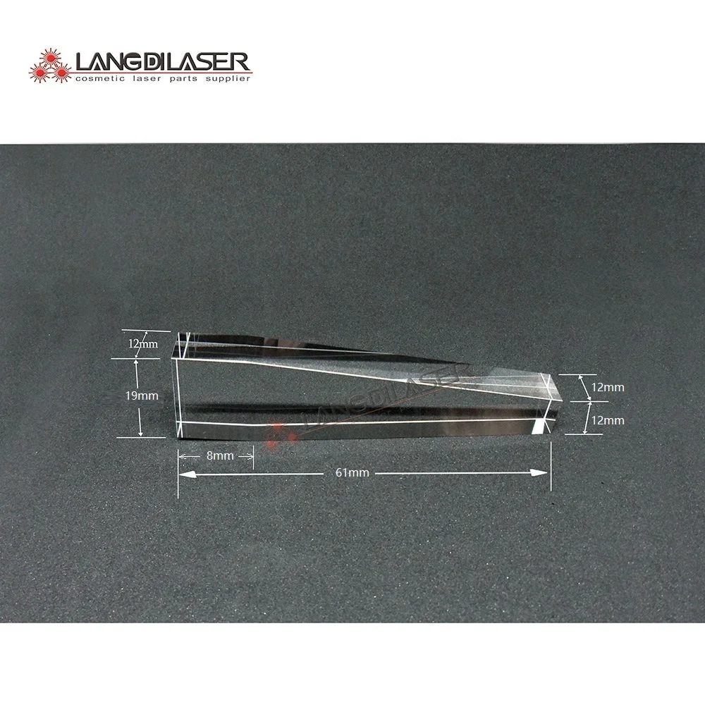 

Size : 61(8)*19(12)*12 , Diode Laser Prism Crystal For 755nm/808nm/810nm/1064nm Laser