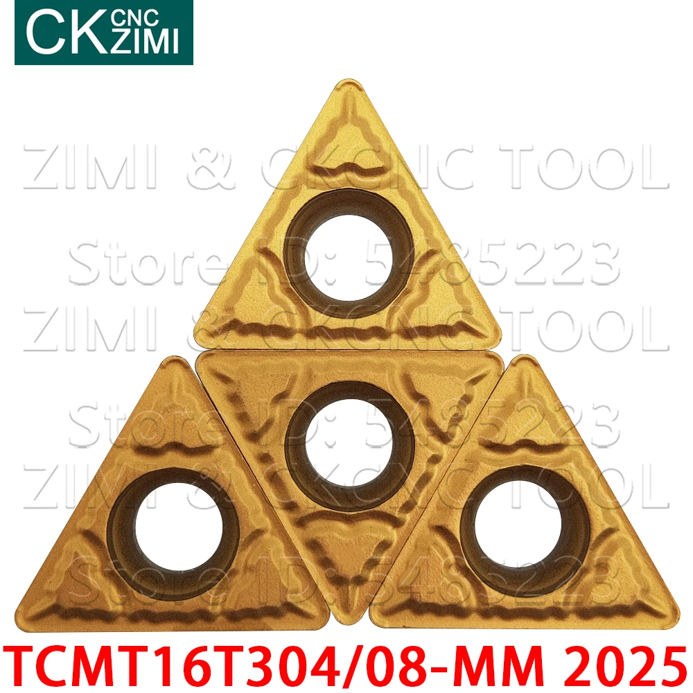 TCMT16T304-MM 2025 TCMT16T308-MM 2025 hartmetall einsätze dreieck drehen tool klinge CNC Metall drehmaschine werkzeuge TCMT für edelstahl