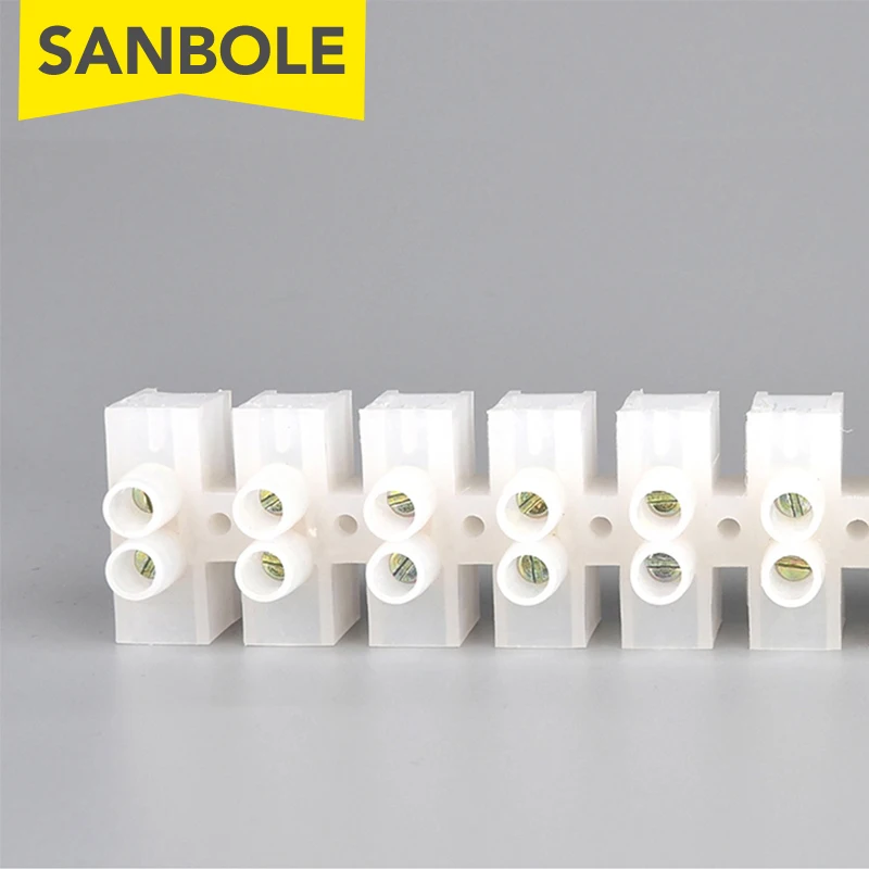 12P Terminal Blocks Nylon 5/10/20/30A Plastic Bit Wire Connector With Fixed Screws Mounting Wiring X3-1012