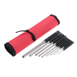 9pcs/kit Roll Pin Punch kit Alloy Steel High Hardness Central Position Cylindrical Drill Locator Exhaust Hammer Switch Ejectors