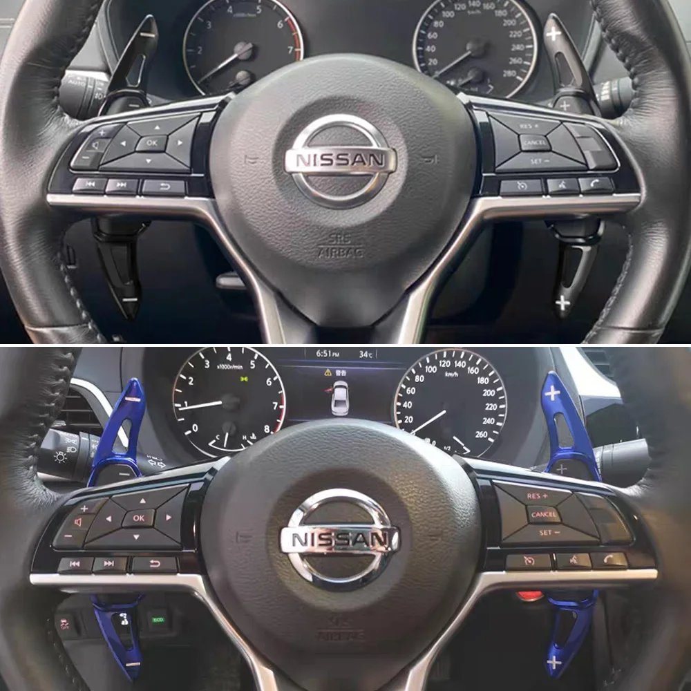 ملصق تمديد عجلة القيادة DSG لسيارة نيسان جوك باثفايندر قاشقاي روج بلاتينيوم ألتيما باترول 2025