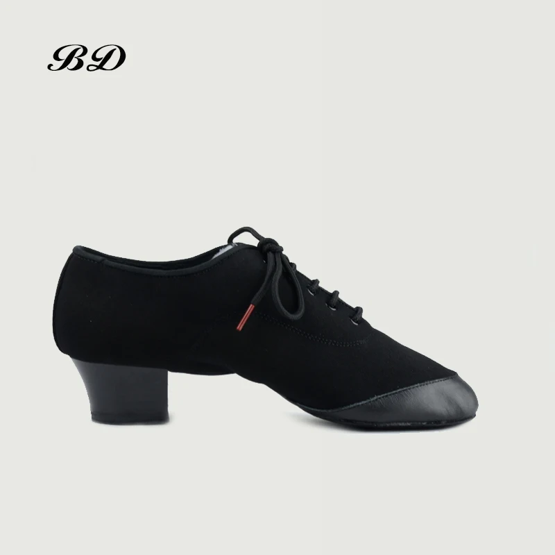 2024 Dance Shoes Latin Shoe Modern Men Cowhide Two-point Sole Oxford cloth Comfortable and breathable Teacher Shoe HEEL 4.5 CM