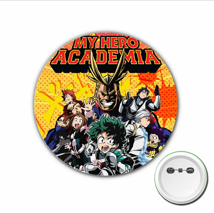 3pcs anime My Hero Academia lencana Midoriya Izuku Cosplay pin bros untuk pakaian Aksesori tas ransel kancing lencana