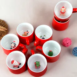 3D Creative Christmas Favors Ceramic Children Coffee Tea Milk Mug 400ml