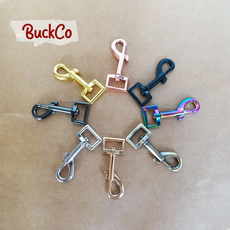 100pcs/lot 20mm of color metal hook buckle used for key chain, dog collar, webbing bag accessories, sturdy and durable 8 colours