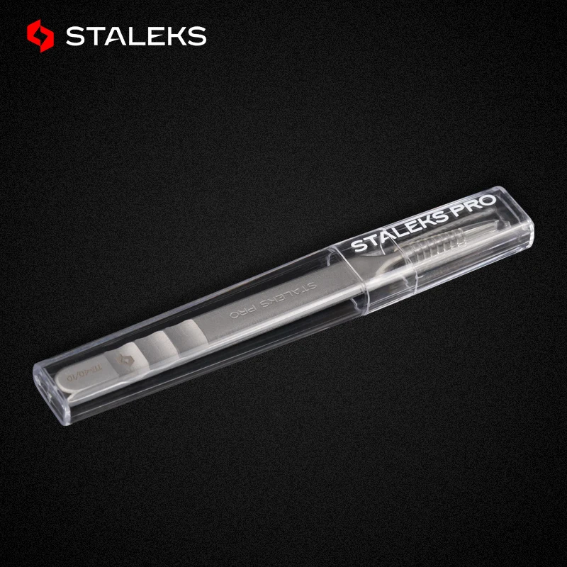 New STALEKS High-precision Stainless Steel TE Seriers Curved Straight Tweezers Grafting Eyelashes Extension Beauty Tool