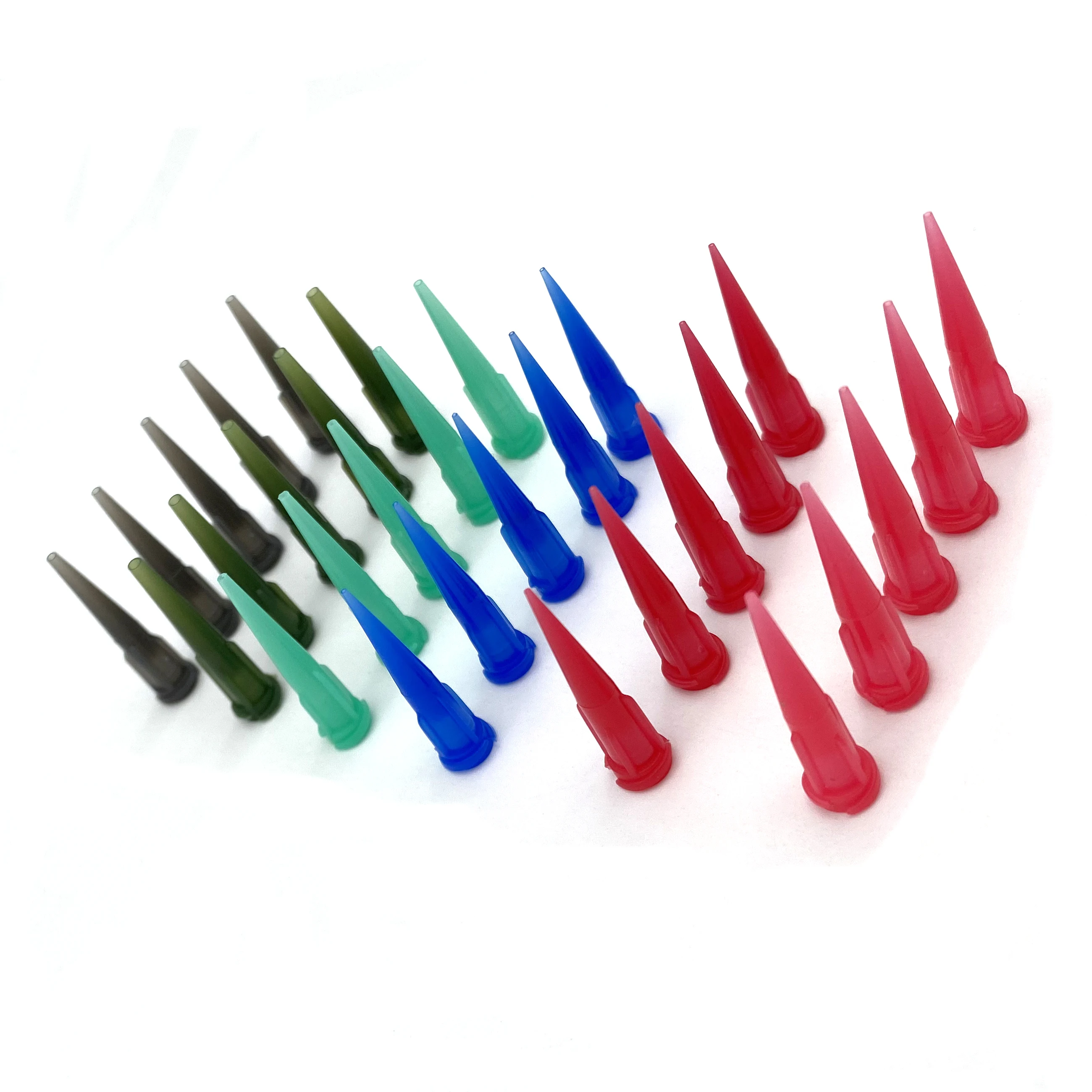 30Pcs PE TT Tapered Tips Solder Paste Dispenser Adhesive Glue Dispensing Needles Plastic Tapered Tips 14-25GA Dispensing Tip