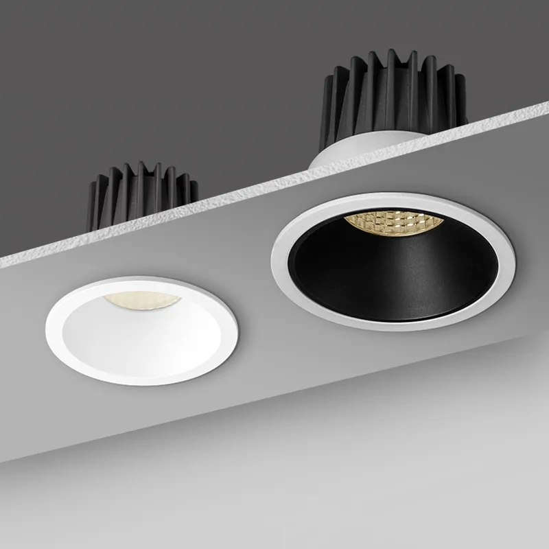 Dimmable-recessed LED spotlight, high-quality aluminum ceiling spotlight,  CRI 93 chip, 7W9W12W15W