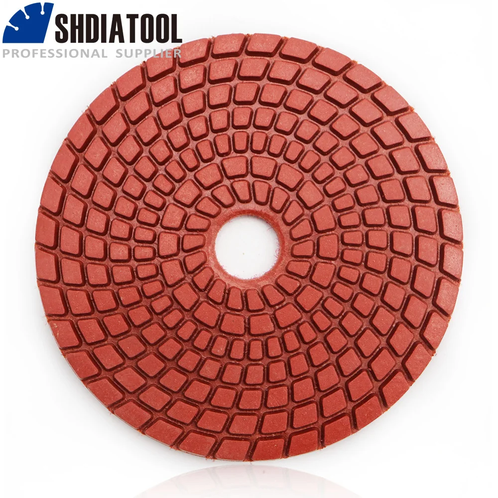 SHDIATOOL 10 piezas Dia 4 "/100mm grano de diamante de 400 Flexible mojado almohadilla de pulido resina Bond disco de lijado piedra de mármol y granito de cerámica