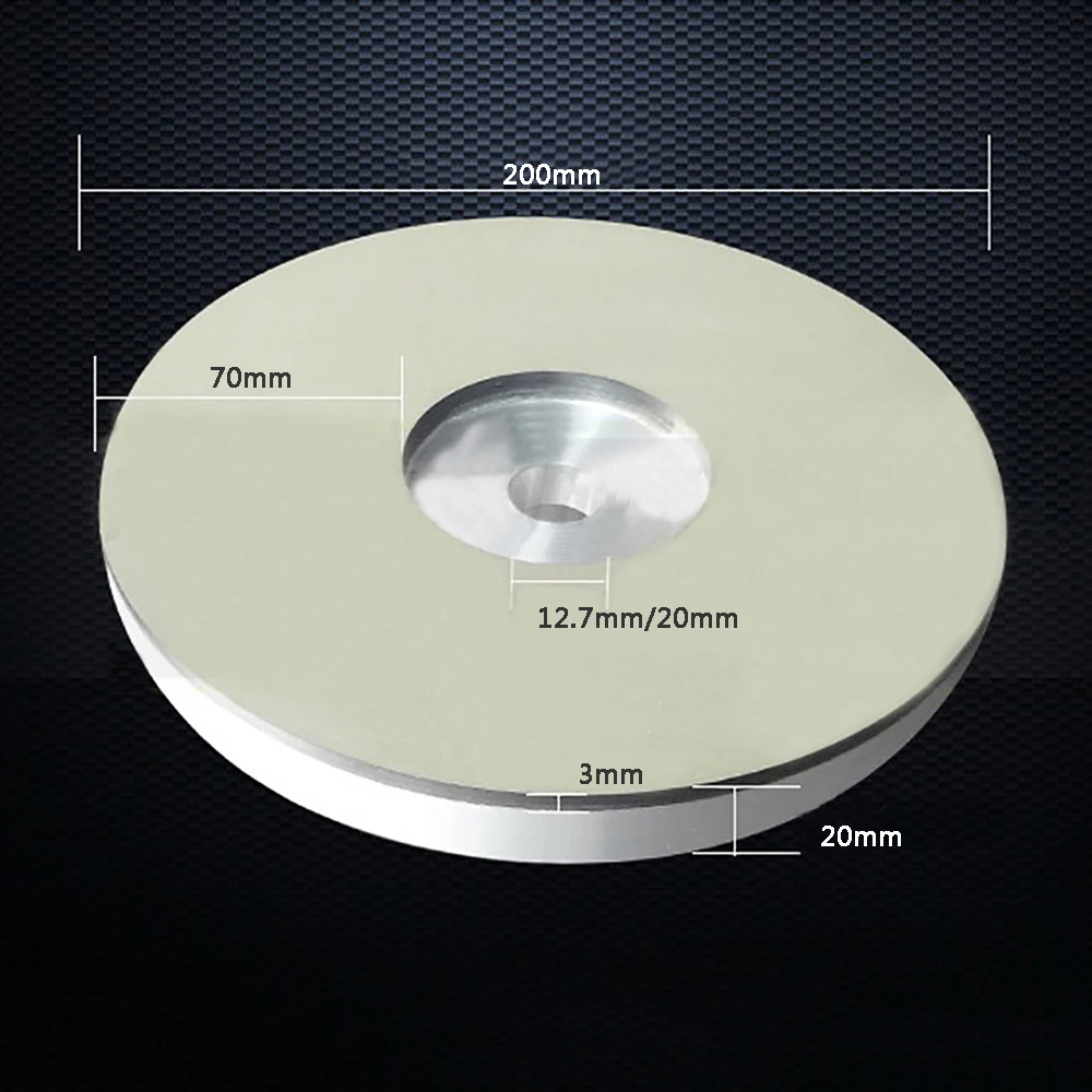 Resina Diamante Roda Disco de Moagem Cabeleireiro Tesoura Clipper Elétrico Jade Tungstênio Faca de Aço Disco de Polimento 200 mm