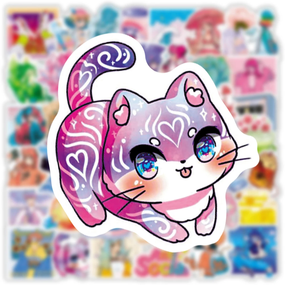 10/30/50Pcs Crystal Cartoon Meisje Stickers Laptop Gitaar Bagage Koelkast Telefoon Waterdichte Graffiti Sticker Kid klassieke Speelgoed