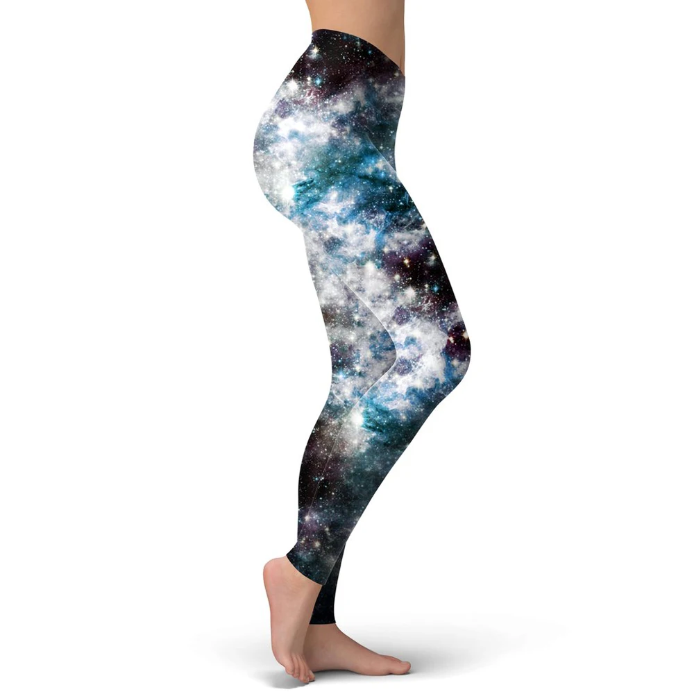 Moda w stylu Retro damskie legginsy moda 3D drukowane Party God Galaxy legginsy seksowne elastyczne kobiece obcisłe legginsy DDK23
