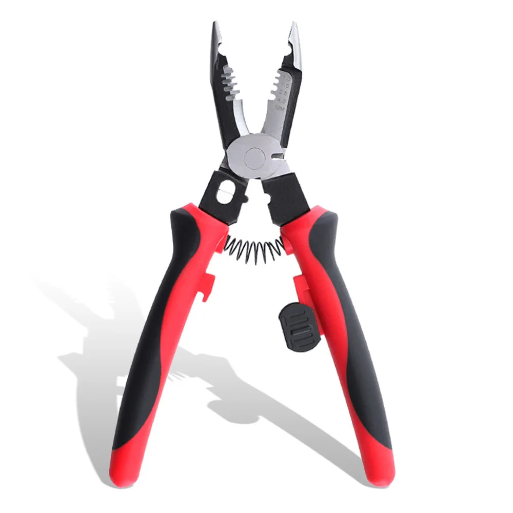 6 Functions Pliers 6-in-1 Wire Stripping Crimper Tool 9 Inch Cable Cutter Wire Cutting Wire Crimper Wire Cutting Pliers Tool D30