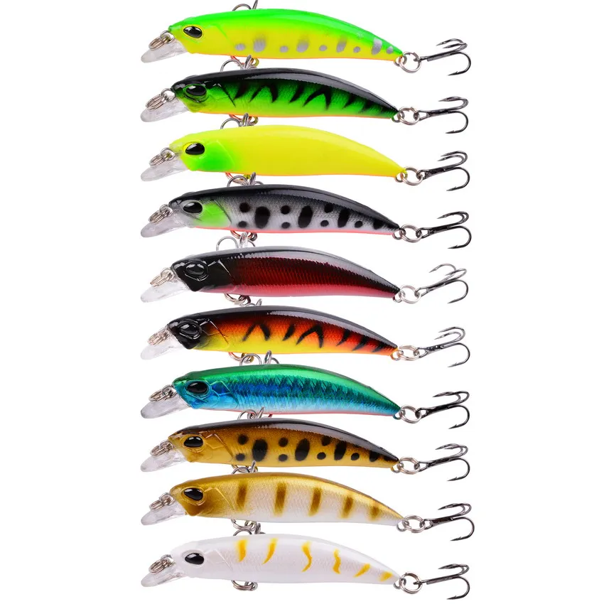 10 stücke Laser Langsam Minnow Angeln Locken Set 4g 7 cm Wobbler Wobbler Isca Künstliche Harten Köder Karpfen angeln Lockt Kit Pesca – Detail 1