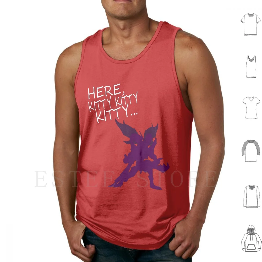 Here Kitty Tank Tops Vest Sleeveless Legends Riot Games Video Video Games Render Forpiltover War Youtube Twitch Trick2g
