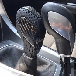 High Quality Carbon Fiber Alcantara Perforated Leather Gear Shift Knob For Ford Mondeo Focus MK3 Edge Escort Kuga
