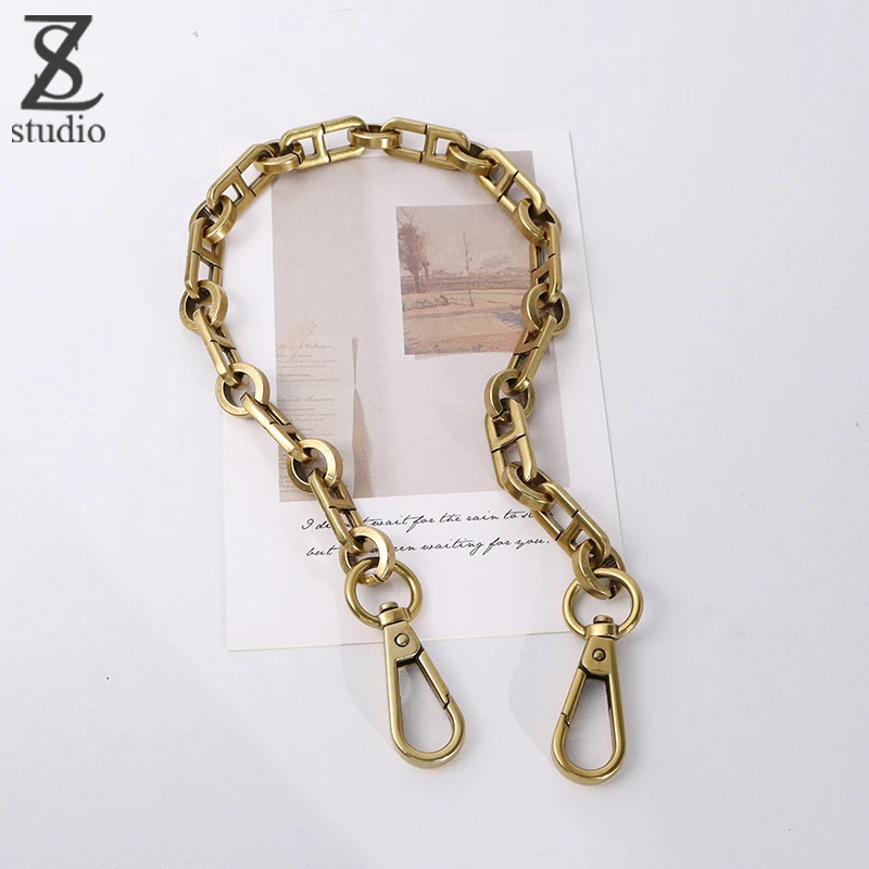 Presbyopic bucket bag knapsack belt crossbody metal chain length 40cm to 130cm copper transfemation shoulder parts