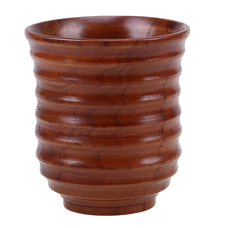 Natural Wood Cup L Size Chinese Wooden Water Cup Handcrafted Beer Coffee Milk Juice Tea Cup for Home Hotel Supplies