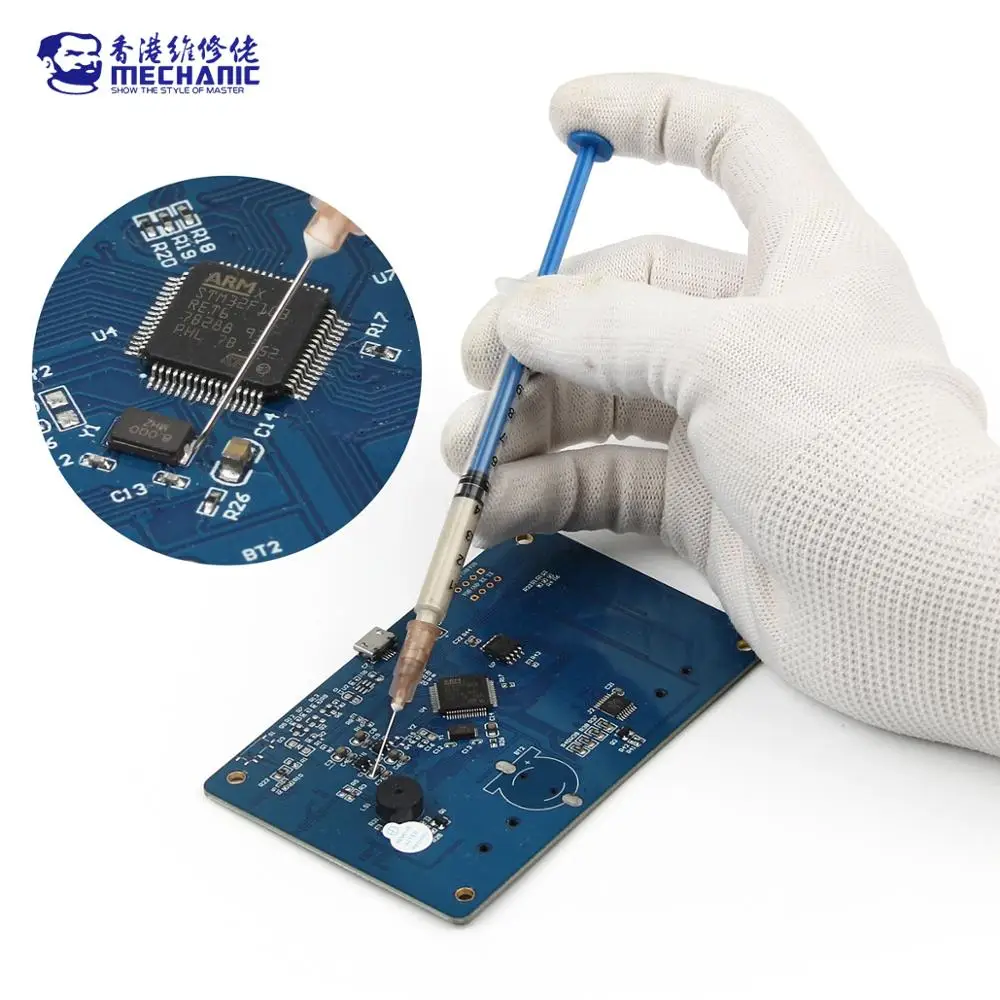 MECHANIC Conductive Adhesive Glue Silver for PCB Rubber Repair Conduction Paint Connectors Board Paste 0.2/1ML Wire Electrically