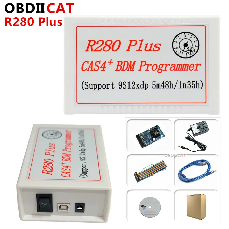 

DHL Free R280 CAS4 BDM programmer R280 Plus support CAS,CAS4,EWS4,EZS MC9S12XEP100 Chip (5M48H/1N35H) CAS4 BDM programmer