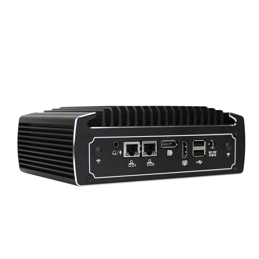 Partaker Fanless Mini-PC Windows 11 Dual LAN DP HD Intel Core 10810u/i5 8260u/10210u/i3 10110u HTPC Industrie-PC