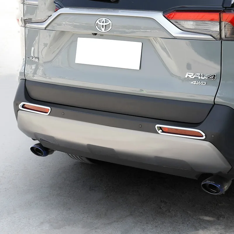 ABS Chrome Rear Tail Fog Lamp Light Cover Auto Accessories For Toyota Rav4 Rav 4 2019 2020