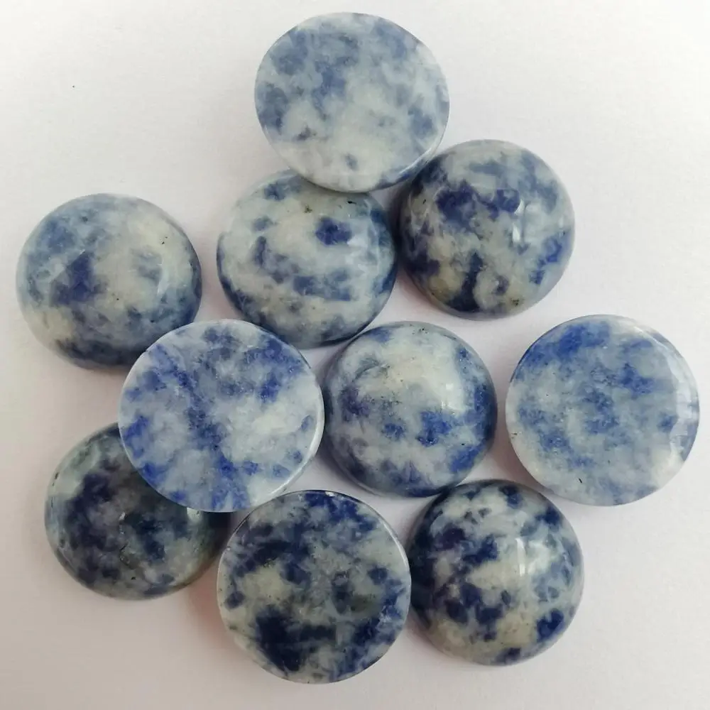 16MM Brazilian Sodalite Stone Round CAB Cabochon Jewelry For Woman Gift Bead (10 pcs/lot) H239