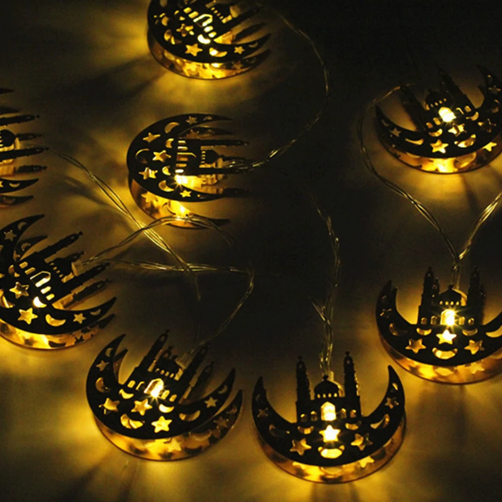 1.65m Castle LED String Light 10LED lampada String Holiday Home Decoration per Ramadan Eid Party Decor
