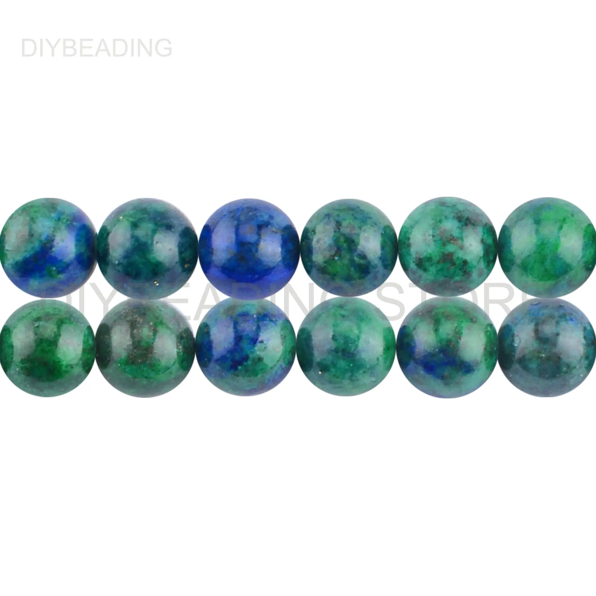 Beads for Bracelet Making Smooth Round Lapis and Phoenix Semi Precious Stone Lots Wholesale Supply Sold by Strand (Dyed Color)