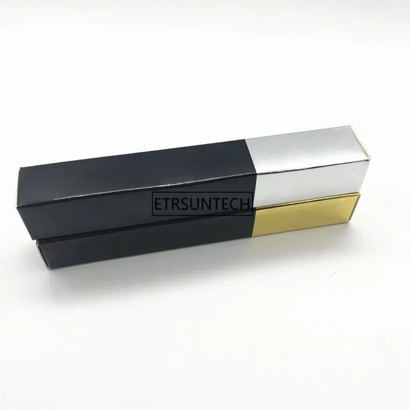 500pcs sample 1.8*1.8*12.3cm Silver/Gold Eyeliner Packaging Paper Box Lipstick Pen Package box eyeliner gift box F3364