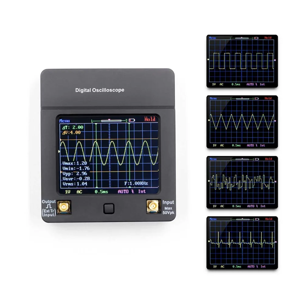 Osciloscopio de bolsillo Dso112a, 2MHz, ancho de banda, 5m, muestreo, pantalla completa, táctil, Digital, portátil